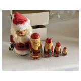Vintage Christmas Santa Claus Nesting Doll