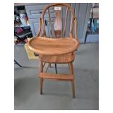 Wood Vintage High Chair
