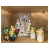 Japanese Porcelain Figurine & Vintage Salt/Pepper