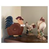 3 Decorative Chickens