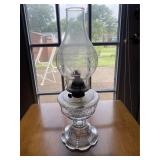 Pattern Glass Oil Lamp