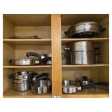 2 Cabinets of Saladmaster Cookware