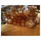 8 Piece Carnival Glass Water Set
