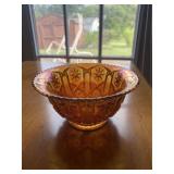 Marigold Carnival Glass Bowl