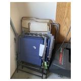 Card Table, 4 Chairs & 4 Lawn Chairs