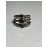 Stelring Sivler Garnet Ring