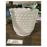 Vintage Hobnail Milk Glass Planter