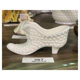 Vintage Fenton Hobnail Slipper