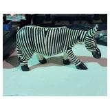 Hand Carved Wooden Zebra