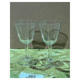 Vintage Crystal Stem Glasses