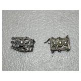 Sterling Silver Antique Pearl Clasps