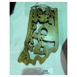 Wood Indiana Wall Plaque