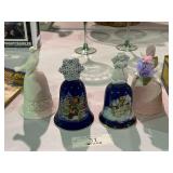 Cobalt Porcelain Bells & Others