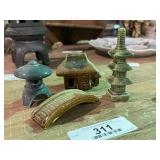 Vintage Asian Glazed Figurines
