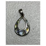Sterling Silver Mother of Pearl / Albone Pendant