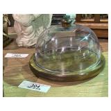 Cheese Tray & Glass Dome