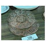 Pink Depression 2 Piece Snack Trays