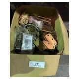Large Lot of Brass Hinges
