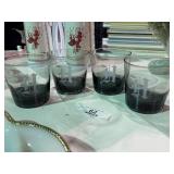 Smoke Monogrammed Whiskey Glasses
