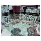 Vintage Monogrammed HiBall Glasses