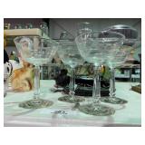 Princess House Crystal Stem Glasses