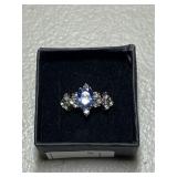 Cocktail Estate Blue Topaz Ring