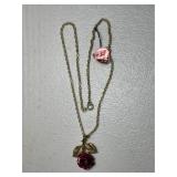 American Beauty Rose Necklace