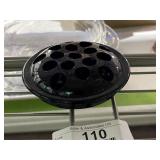 Vintage Black Glass Keyhole Frog