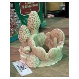 Frog Mushroom Figurine