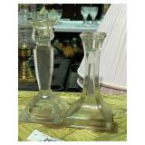 MCM Glass Candleholders