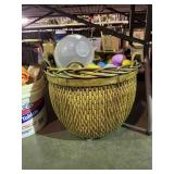 Large Ornate Double Handle Basket