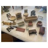 Box of Antique Doll Furniture