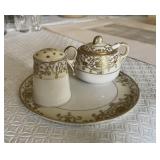 Antique Noritake 175 Christmas Ball Condiment Set