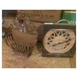 Sonoma Outdoor Clock & Shelf Basket