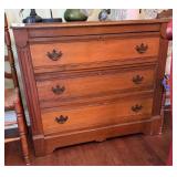 Antique American Empire 3-Drawer Chest of Drawers