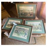 4 Vintage Sporting Prints