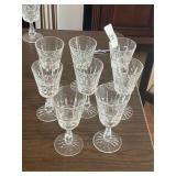 8 Waterford Crystal Claret Wine Glasses