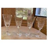 4 Waterford Crystal Cordials / Sherry Glasses