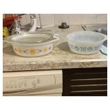 Vintage Pyrex Casserole & Bowl