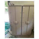 2 Hard Plastic Storage Cabinets