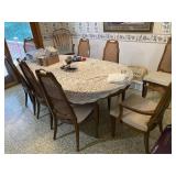 Vintage High Quality Dining Table & 8 Chairs