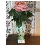 Fenton Hand Painted Floral Vase