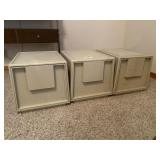 3 Vintage Hard Plastic File Boxes