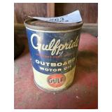 Vintage Gulf Outboard Motor Oil