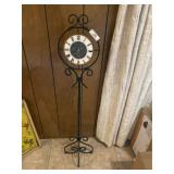 Clock on Wrought Iron Stand