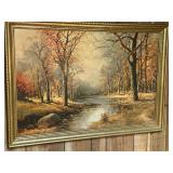 2 Large Decorative Sofa Pictures & 2 Floral Dï¿½cor