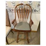 4 Oak Swivel Bar Stools