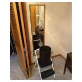 Cosco Step Stool, Mirror & Trashcan