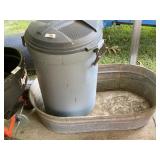 Galvanized Trough & Trash Can