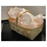 Basket of Pink Depression Glass